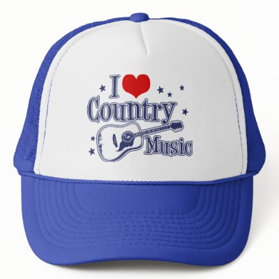 I Love Country Music hats