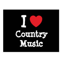 I love Country Music heart custom personalized Post Card