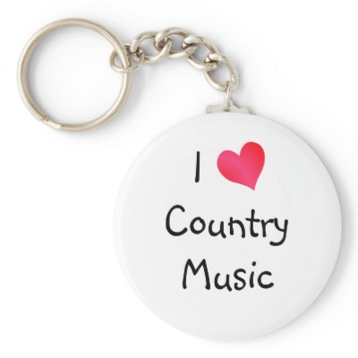 I Love Country Music keychains