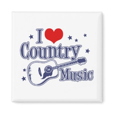 I Love Country Music magnets
