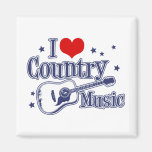 I Love Country Music Magnets