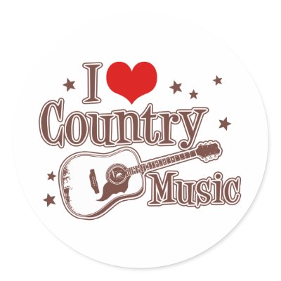 I Love Country Music stickers
