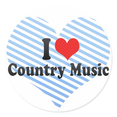I Love Country Music stickers