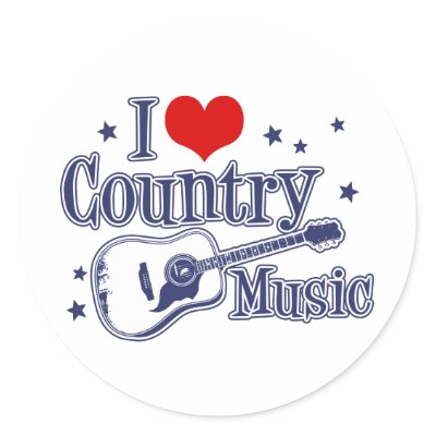 I Love Country Music stickers