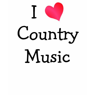 I Love Country Music t-shirts