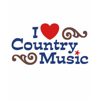 I Love Country Music t-shirts