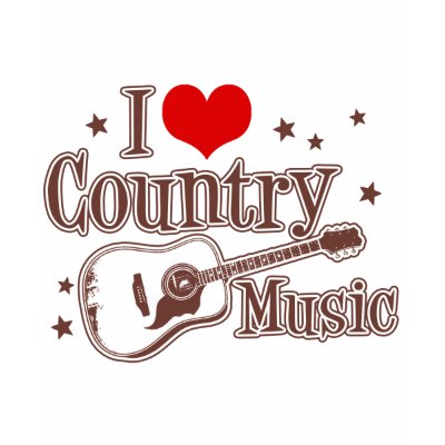 I Love Country Music t-shirts