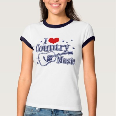 I Love Country Music t-shirts