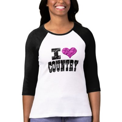 I Love Country t-shirts