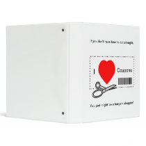 I Love Coupons - Bargain Shopping Humor Vinyl Binder