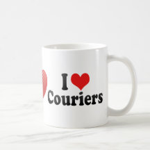 I Love Couriers Coffee Mugs