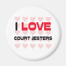 I LOVE COURT JESTERS FRIDGE MAGNETS