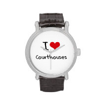 I love Courthouses Wrist Watch at Zazzle