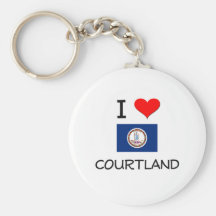 I Love Courtland Virginia Key Chain