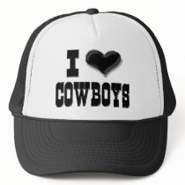 I Love Cowboys hats