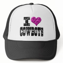 I Love Cowboys hats
