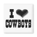 I Love Cowboys Magnet