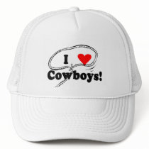 I Love Cowboys T-shirts and Gifts. hats