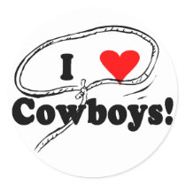 I Love Cowboys T-shirts and Gifts. stickers by leigh10970 I Love Cowboys T-shirts and Gifts. stickers