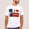 I Love Cowboys t-shirts by Texas I Love Cowboys t-shirts