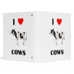 I Love Cows binders