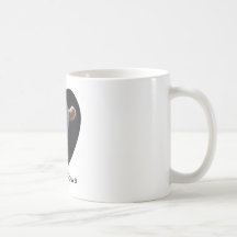 I Love Cows: Brown Cow in Oil Pastel Mugs