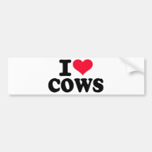 I love Cows Bumper Sticker