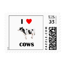 I Love Cows Stamp
