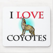 I Love Coyotes mousepads