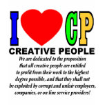 I Love CP (Creative People) t-shirts