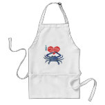 I Love Crab aprons