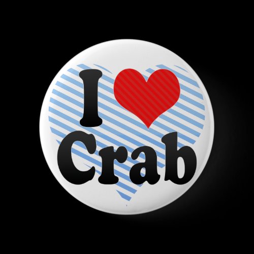 I Love Crab Button