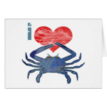 I Love Crab cards