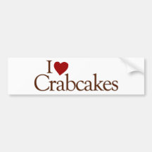 I Love Crabcakes Bumper Stickers