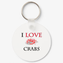 I Love Crabs keychains