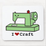 I Love Craft- Kawaii Sewing Machine mousepads