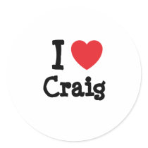 I love Craig heart custom personalized stickers by funnycustomtshirts I love Craig heart custom personalized stickers