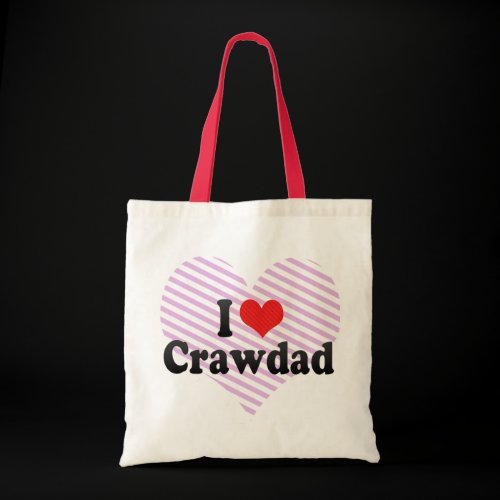 I Love Crawdad Canvas Bags