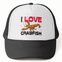 I Love Crayfish hats by AnimalShirts I Love Crayfish hats