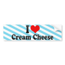 I Love Cream Cheese Bumper Sticker