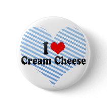 I Love Cream Cheese Pinback Button