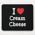 I love Cream Cheese heart T-Shirt mousepads by funnycustomtshirts I love Cream Cheese heart T-Shirt mousepads