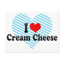 I Love Cream Cheese Post Card