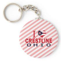 I love Crestline, Ohio Key Chain