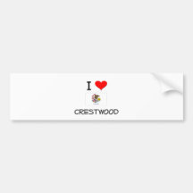 I Love CRESTWOOD Illinois Bumper Sticker