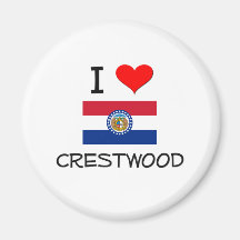 I Love Crestwood Missouri Refrigerator Magnet