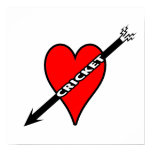 I Love Cricket Heart Posters