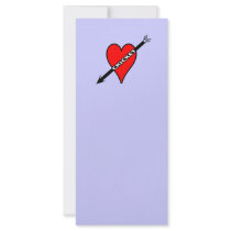 I Love Cricket Heart rack cards