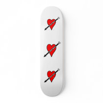 I Love Cricket Heart Skateboards