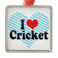 I Love Cricket Ornament